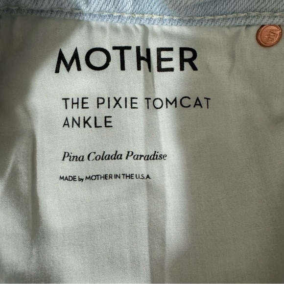 MOTHER The Pixie Tomcat Ankle Jeans in Pina Colada Size 26 - Picture 12 of 13